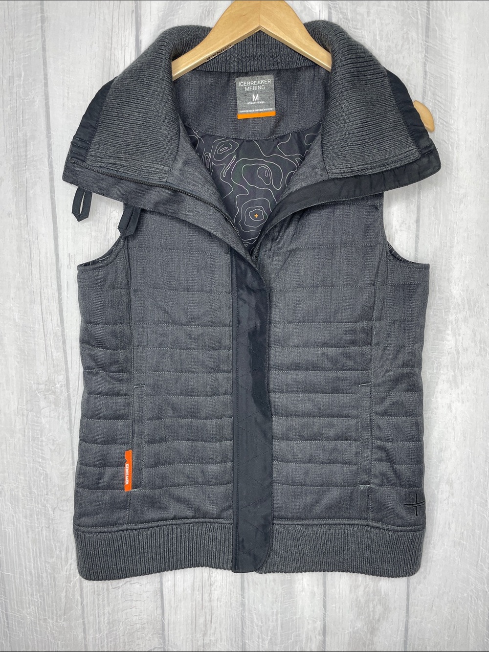 Icebreaker Chelsea Quilted Vest - Charcoal